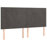 Sötétszürke bársony fejtámla 200 x 5 x 118/128 cm 2