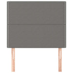 Sötétszürke szövet fejtámla 90x5x118/128 cm 3