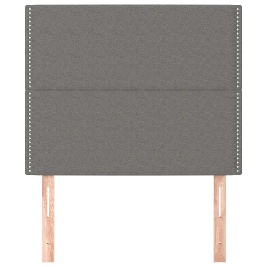Sötétszürke szövet fejtámla 90x5x118/128 cm 3