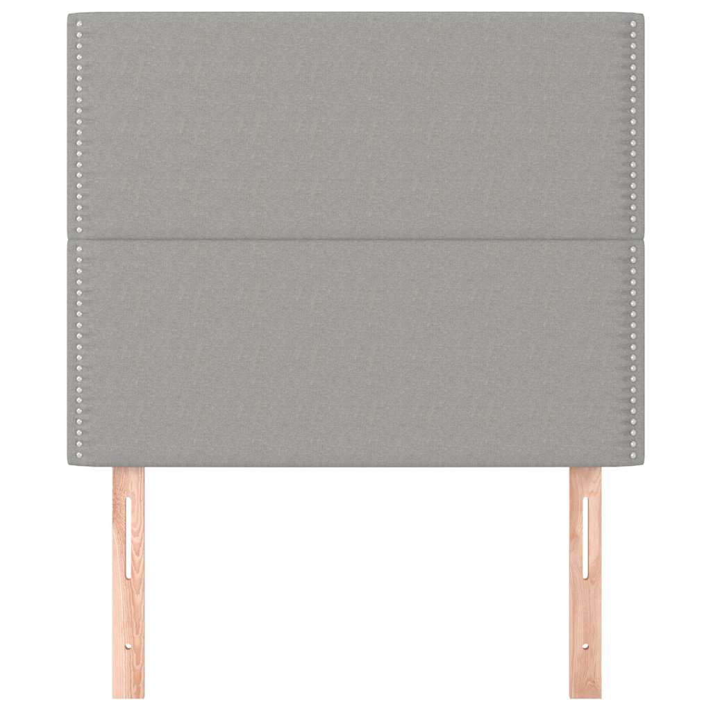 Világosszürke szövet fejtámla 100 x 5 x 118/128 cm 3