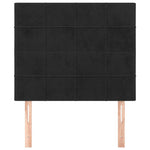 Fekete bársony fejtámla 90x5x118/128 cm 3