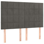 Sötétszürke bársony fejtámla 144x5x118/128 cm 2