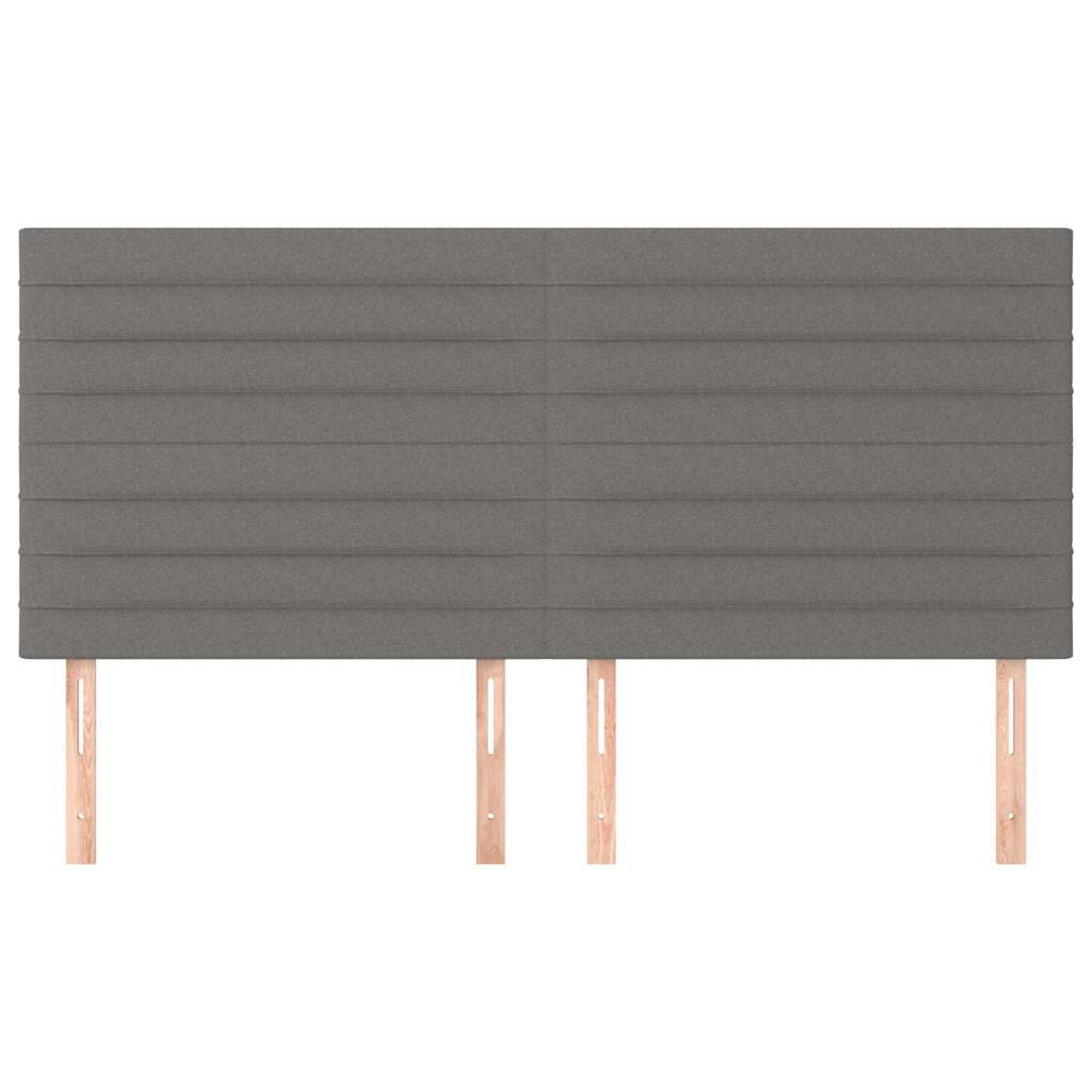 Sötétszürke szövet fejtámla 200 x 5 x 118/128 cm 3