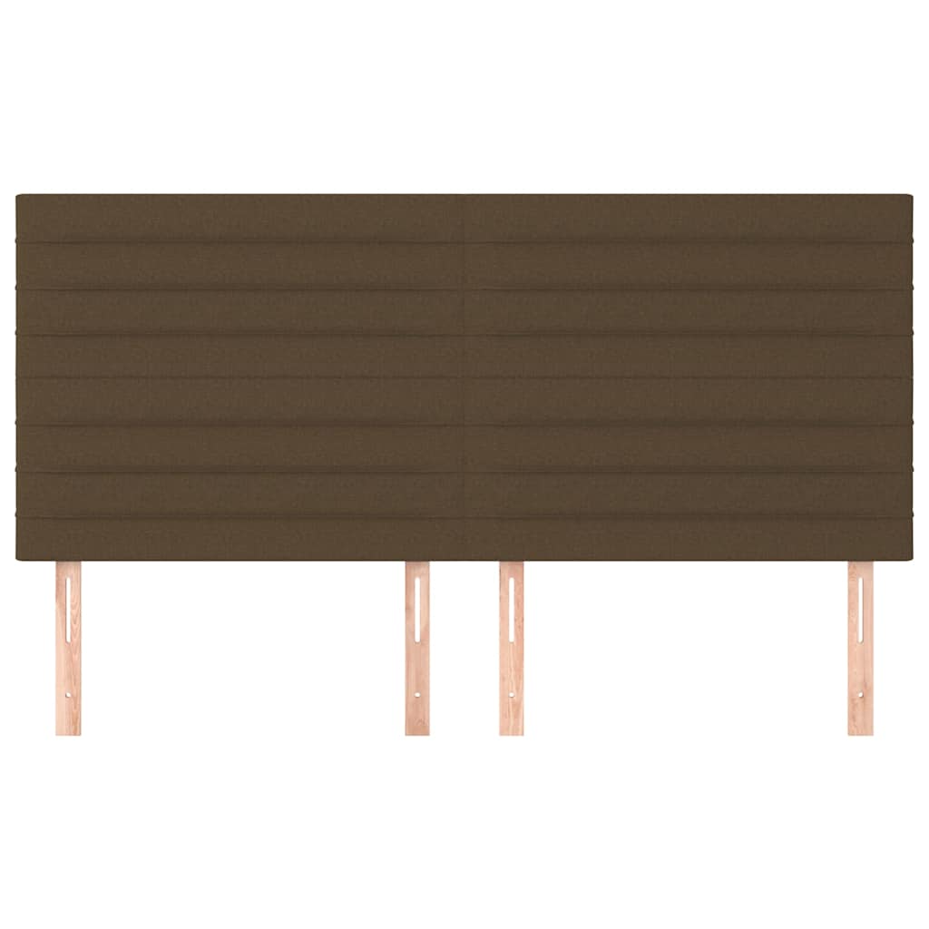 Sötétbarna szövet fejtámla 200 x 5 x 118/128 cm 3