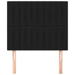 Fekete szövet fejtámla 80x5x118/128 cm 3