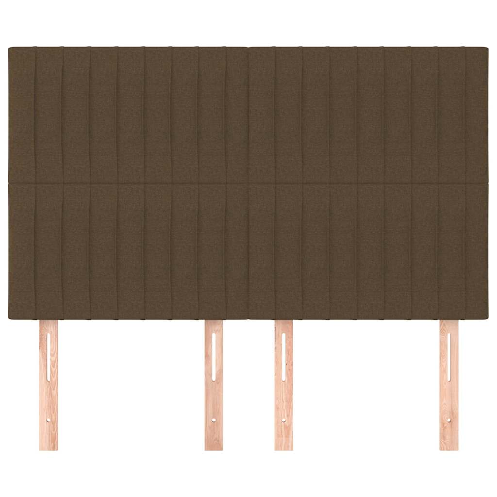 Sötétbarna szövet fejtámla 144x5x118/128 cm 3