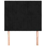 Fekete bársony fejtámla 80x5x118/128 cm 3