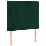 Sötétzöld bársony fejtámla 90x5x118/128 cm 2
