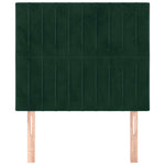 Sötétzöld bársony fejtámla 90x5x118/128 cm 3