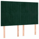 Sötétzöld bársony fejtámla 144x5x118/128 cm 2
