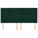 Sötétzöld bársony fejtámla 180x5x118/128 cm 3