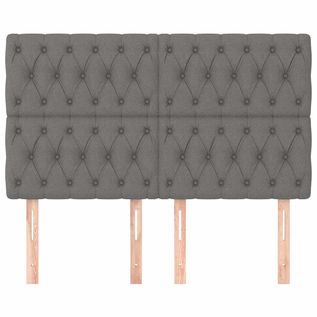 Sötétszürke szövet fejtámla 160x7x118/128 cm 3
