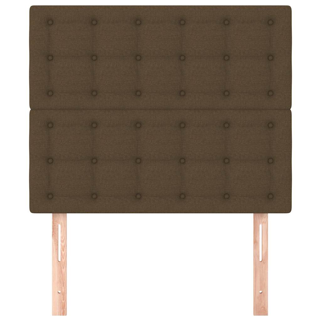 Sötétbarna szövet fejtámla 90x5x118/128 cm 3
