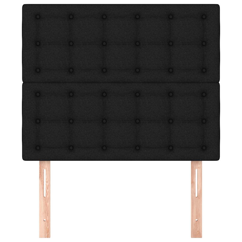 Fekete szövet fejtámla 100 x 5 x 118/128 cm 3