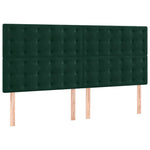 Sötétzöld bársony fejtámla 180x5x118/128 cm 2