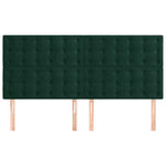 Sötétzöld bársony fejtámla 180x5x118/128 cm 3