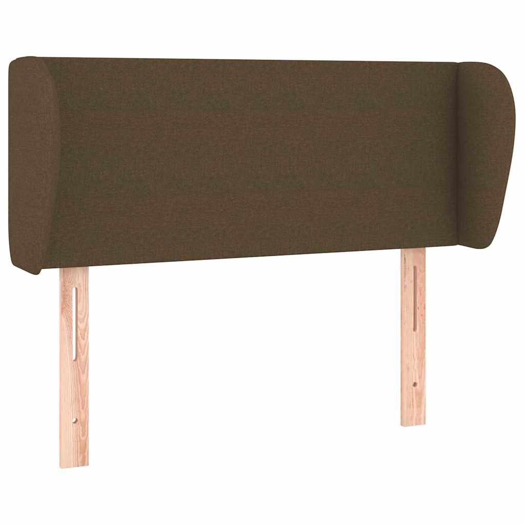 Sötétbarna szövet fejtámla szárnyakkal 83x23x78/88 cm 2