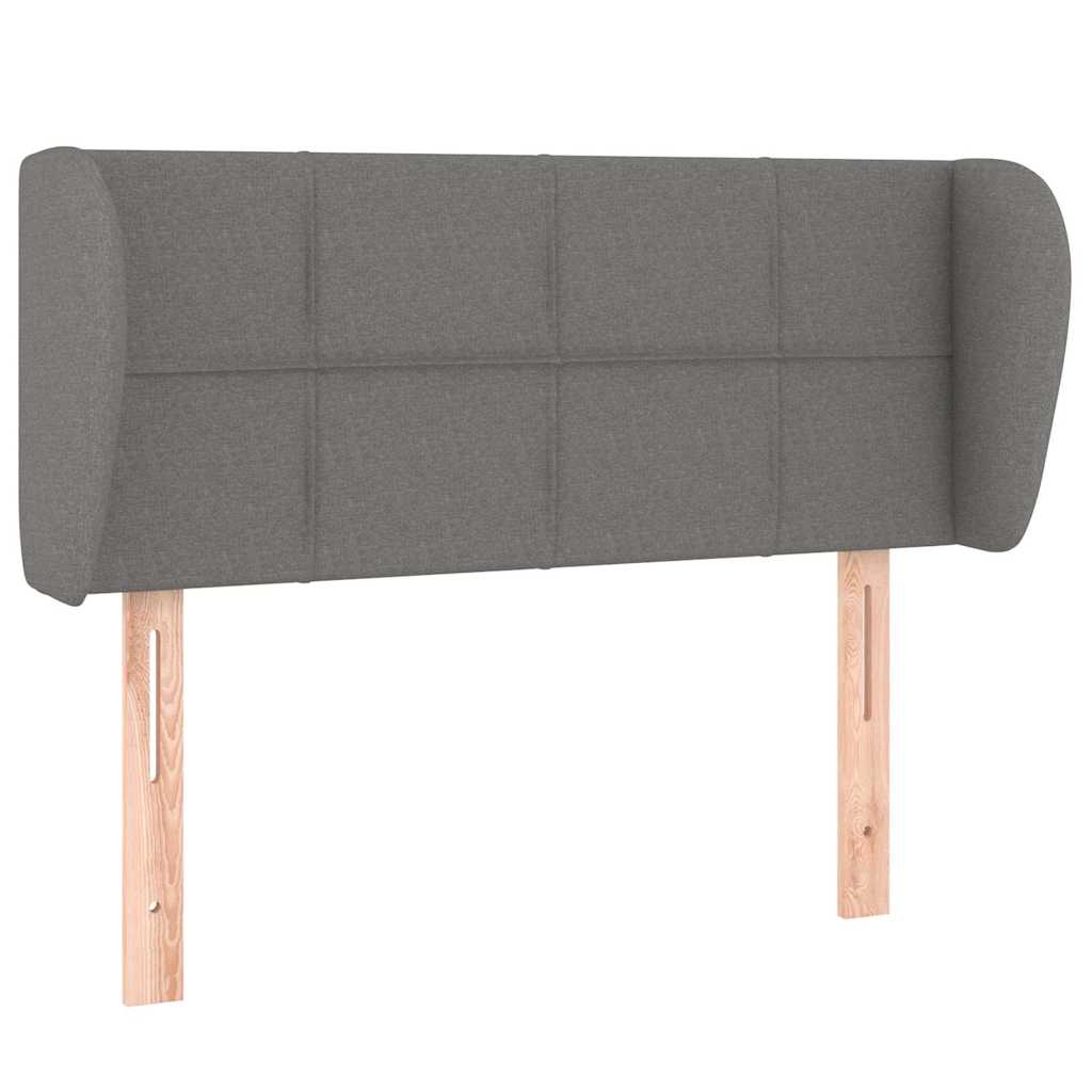 Sötétszürke szövet fejtámla szárnyakkal 83x23x78/88 cm 2