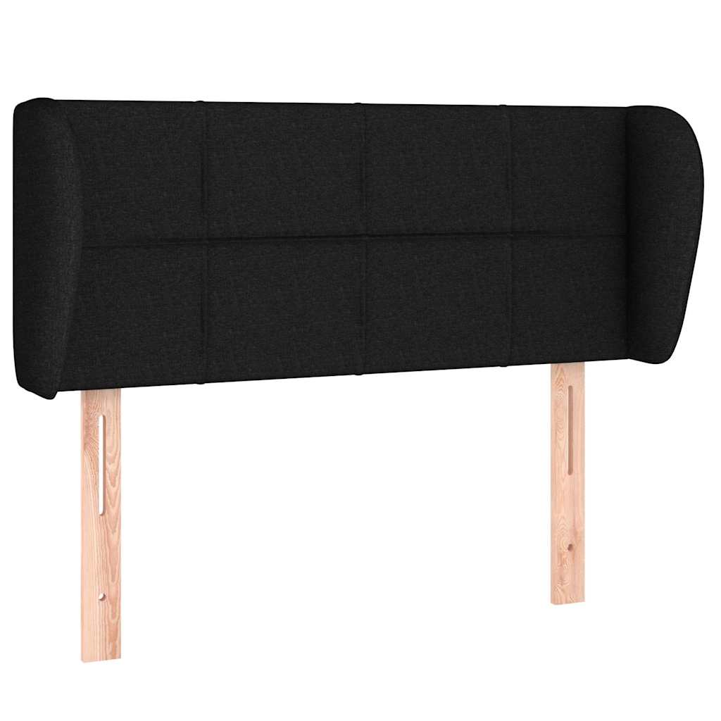Fekete szövet fejtámla szárnyakkal 93x23x78/88 cm 2