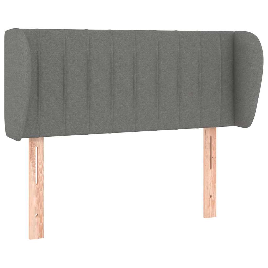 Sötétszürke szövet fejtámla szárnyakkal 83x23x78/88 cm 2