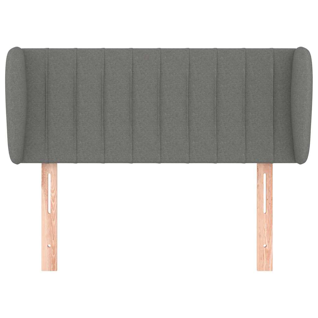 Sötétszürke szövet fejtámla szárnyakkal 83x23x78/88 cm 3