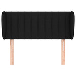 Fekete szövet fejtámla szárnyakkal 83x23x78/88 cm 3