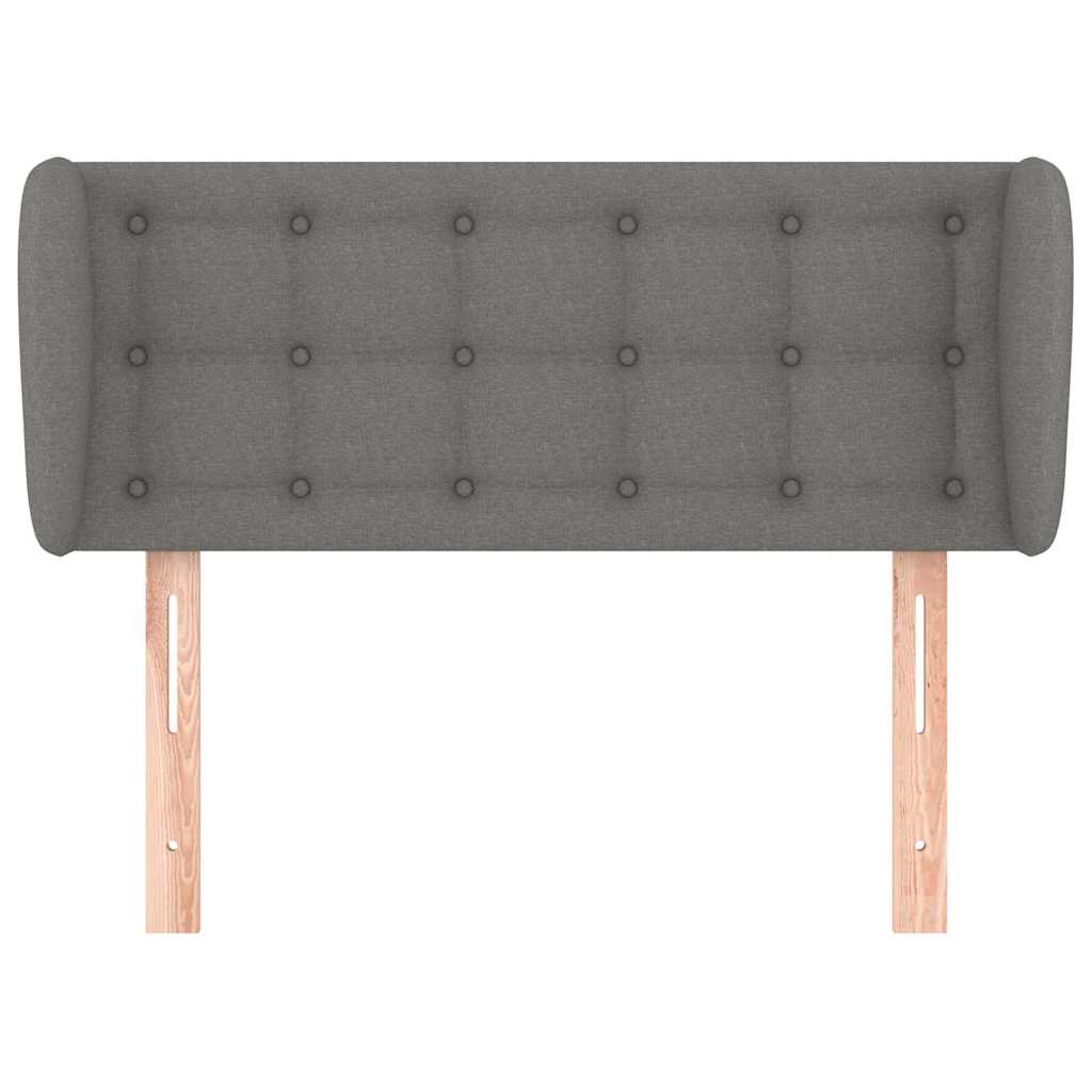 Sötétszürke szövet fejtámla szárnyakkal 93x23x78/88 cm 3