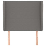 Sötétszürke szövet fejtámla szárnyakkal 103 x 23 x 118/128 cm 3