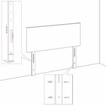 Szürke műbőr fejtámla szárnyakkal 93 x 23 x 118/128 cm 7