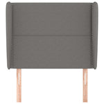 Sötétszürke szövet fejtámla szárnyakkal 103 x 23 x 118/128 cm 3