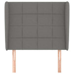 Sötétszürke szövet fejtámla szárnyakkal 83 x 23 x 118/128 cm 3
