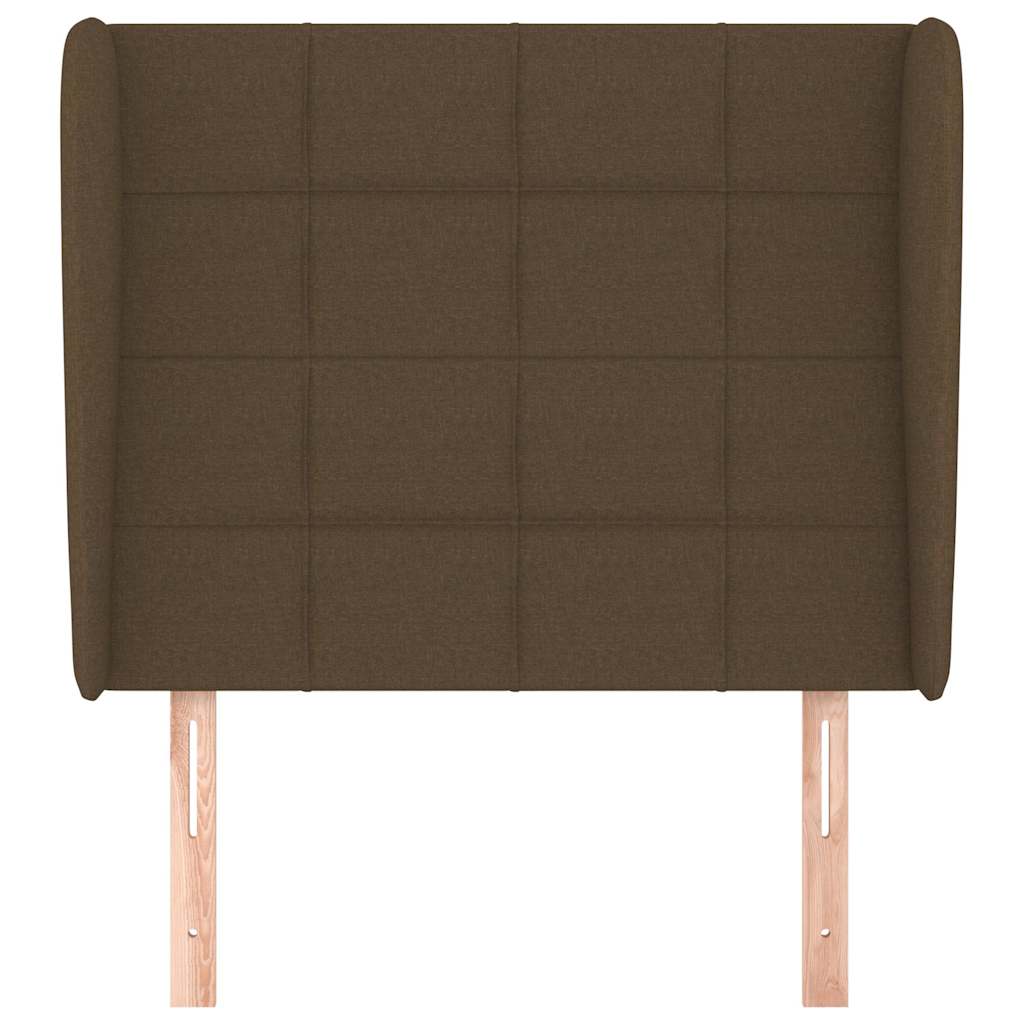 Sötétbarna szövet fejtámla szárnyakkal 83 x 23 x 118/128 cm 3