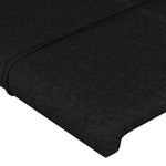 Fekete szövet fejtámla szárnyakkal 93 x 23 x 118/128 cm 5