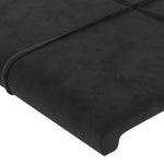 Fekete bársony fejtámla szárnyakkal 147 x 23 x 118/128 cm 5