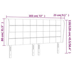 Világosszürke bársony fejtámla szárnyakkal 183x23x118/128 cm 9