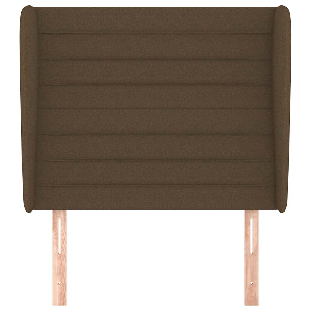 Sötétbarna szövet fejtámla szárnyakkal 103 x 23 x 118/128 cm 3