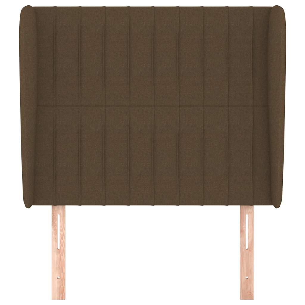 Sötétbarna szövet fejtámla szárnyakkal 103 x 23 x 118/128 cm 3
