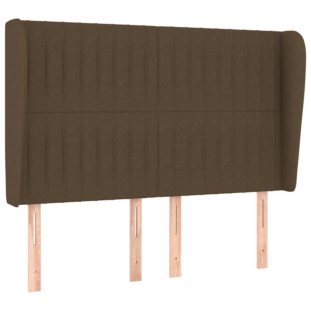 Sötétbarna szövet fejtámla szárnyakkal 147 x 23 x 118/128 cm 2