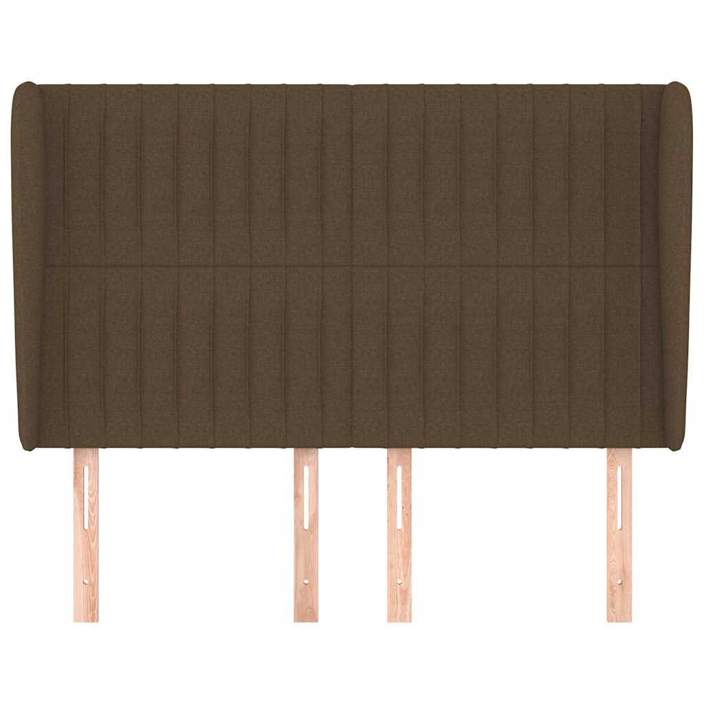 Sötétbarna szövet fejtámla szárnyakkal 147 x 23 x 118/128 cm 3