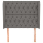 Sötétszürke szövet fejtámla szárnyakkal 103 x 23 x 118/128 cm 3