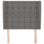 Sötétszürke szövet fejtámla szárnyakkal 93 x 23 x 118/128 cm 3