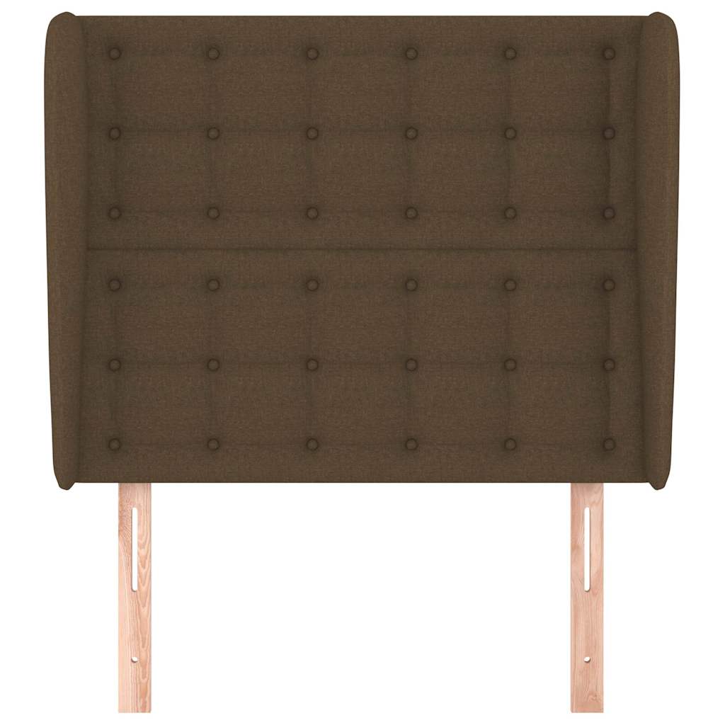 Sötétbarna szövet fejtámla szárnyakkal 93 x 23 x 118/128 cm 3