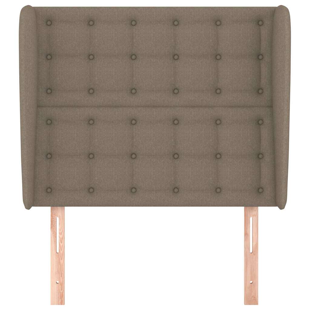 Tópszínű szövet fejtámla szárnyakkal 103 x 23 x 118/128 cm 3