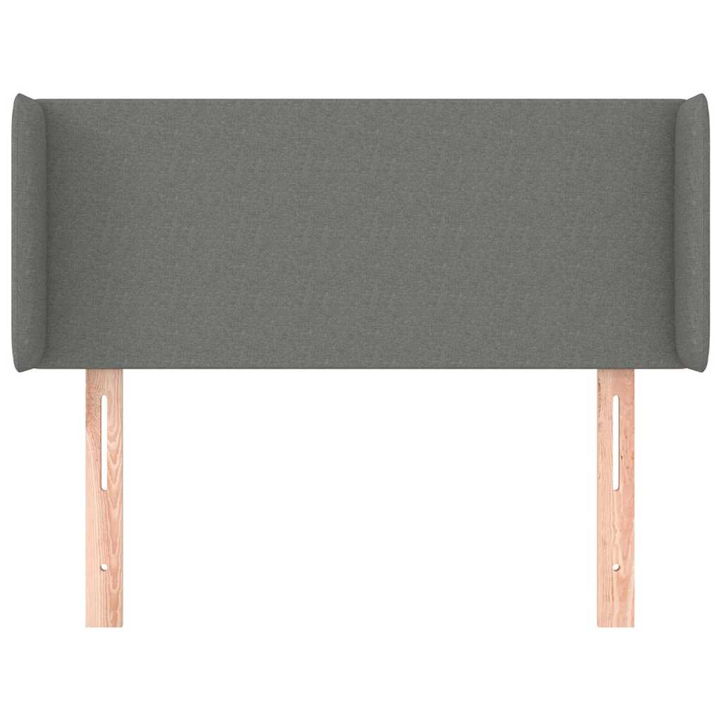 Sötétszürke szövet fejtámla szárnyakkal 83x16x78/88 cm 3