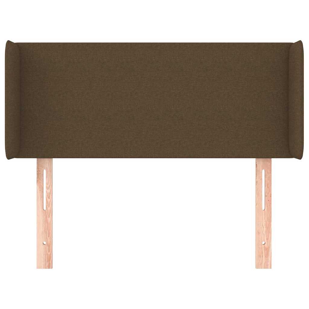 Sötétbarna szövet fejtámla szárnyakkal 83x16x78/88 cm 3