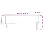 Fekete szövet fejtámla szárnyakkal 163x16x78/88 cm 9