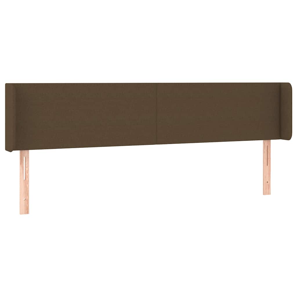 Sötétbarna szövet fejtámla szárnyakkal 203x16x78/88 cm 2