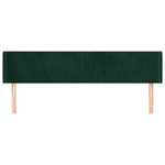 Sötétzöld bársony szárnyas fejtámla 163x16x78/88 cm 3