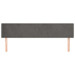 Sötétszürke bársony szárnyas fejtámla 203x16x78/88 cm 3