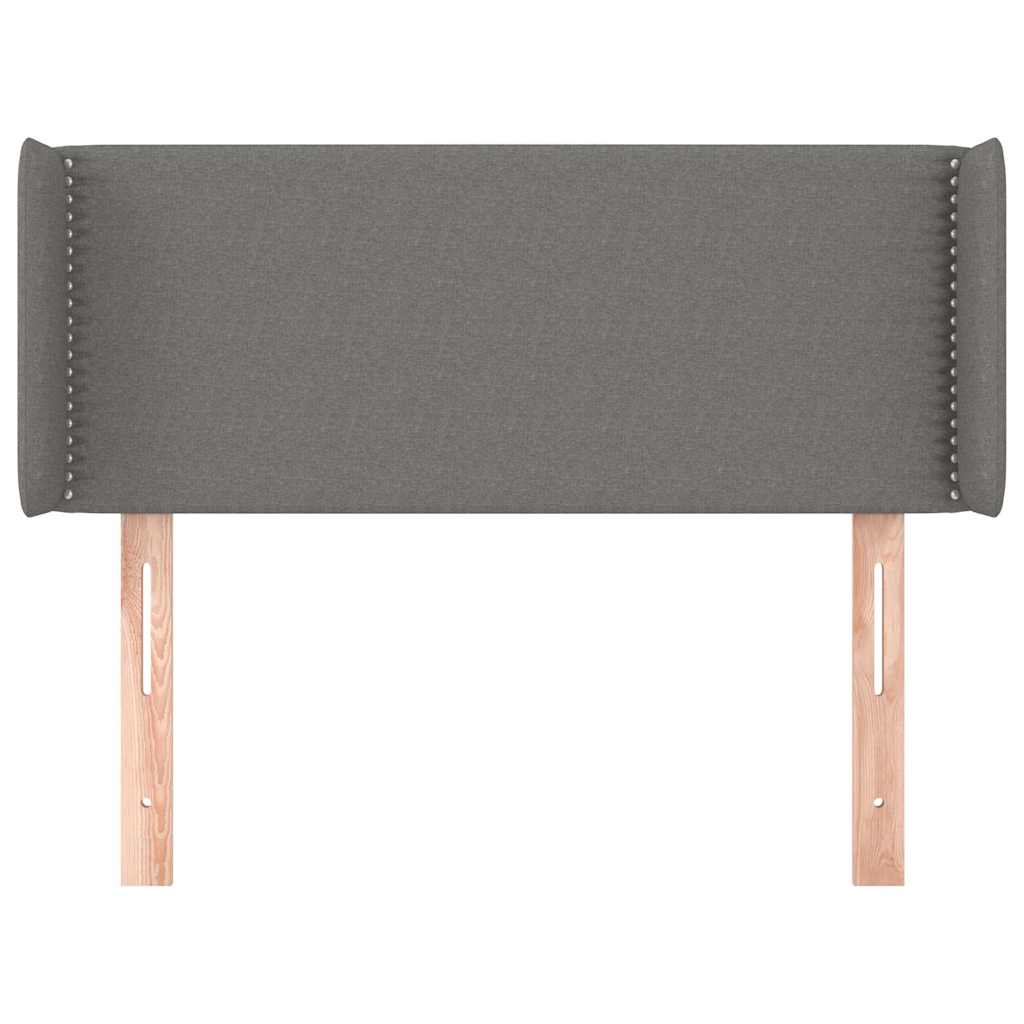 Sötétszürke szövet fejtámla szárnyakkal 93x16x78/88 cm 3